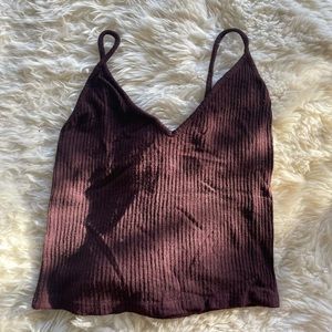 Brandy Melville Lorene Tank Burgundy